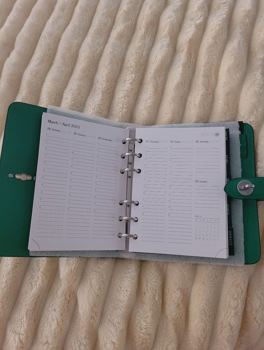 Mulberry Postman's Lock Agenda book Diary Green NEW - Picture 8 of 9